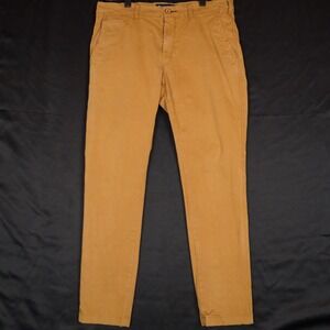 Netplay Chino Pants‎ Mens 32 Tan Heritage Workwear Slim Tapered Cotton